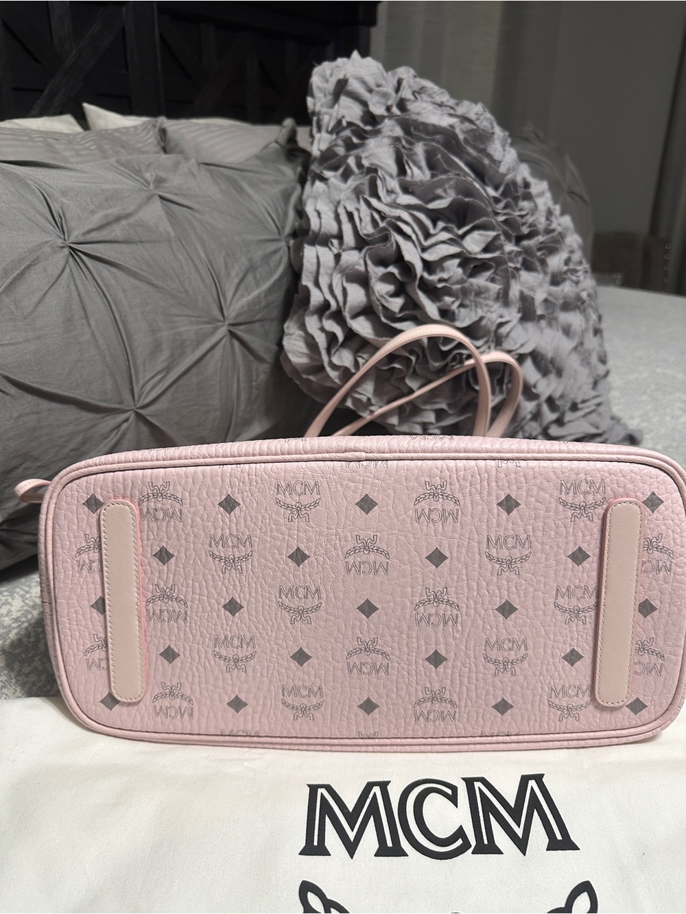 MCM AREN VI LEATHER MIX SHOPPER MED - Picture 5 of 13